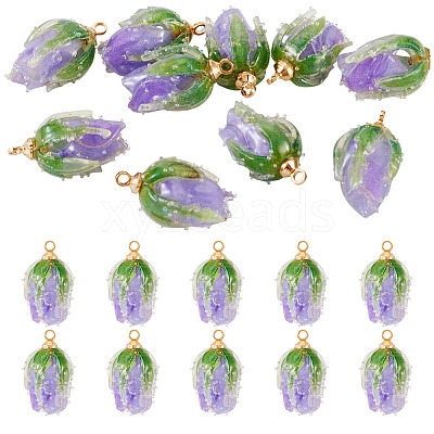 10Pcs Transparent Acrylic Pendants SACR-TA0001-66C-1