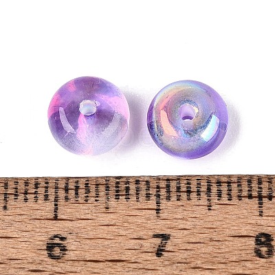 Baking Paint Electroplate Transparent Glass Beads EGLA-Q141-01B-A02-1