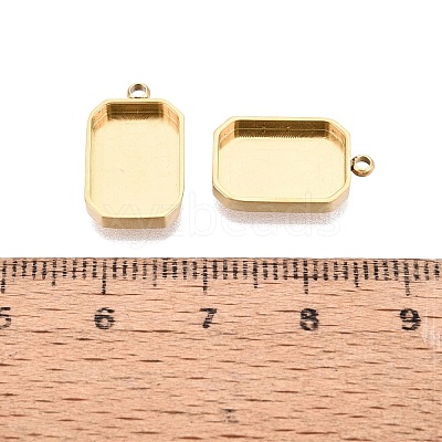 304 Stainless Steel Pendant Cabochon Component STAS-Q113-19D-G-1