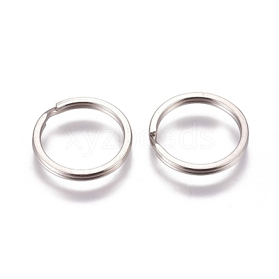 Tarnish Resistant 304 Stainless Steel Split Key Rings X-STAS-I107-24P-2x28-1