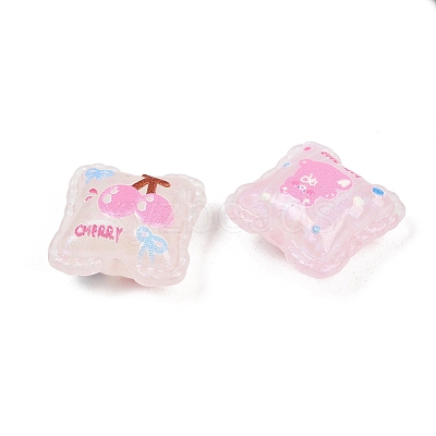 Printed Acrylic Beads OACR-D041-02A-1