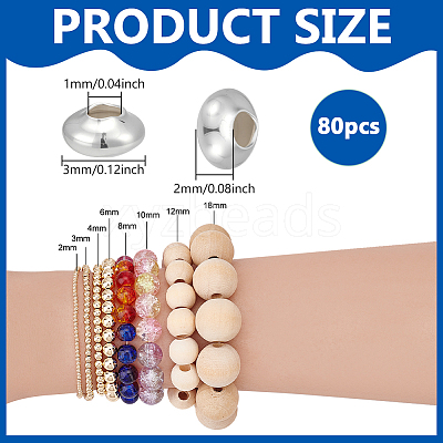 925 Sterling Silver Spacer Beads STER-PH0003-83A-1