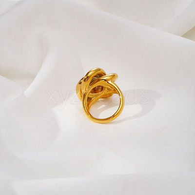 Geometric Spiral 304 Stainless Steel Rings PQ1918-2-1