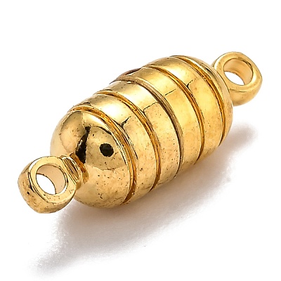 Brass Magnetic Clasps with Loops KK-O134-13G-1