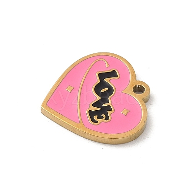 304 Stainless Steel Enamel Charms STAS-P388-19B-G-1