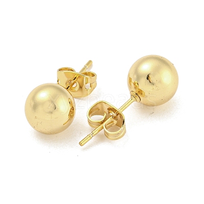 Brass Ear Studs EJEW-P261-01C-G-1