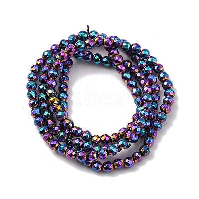 Electroplate Non-magnetic Synthetic Hematite Beads Strands G-J169B-3mm-05-1