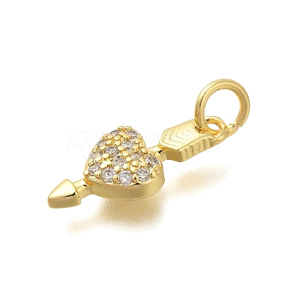 Rack Plating Brass Micro Pave Cubic Zirconia Pendants KK-I716-12G-1