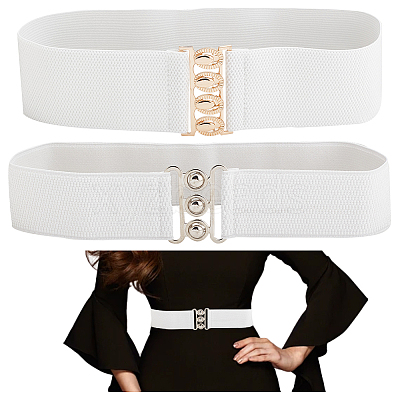 2Pcs 2 Styles Polyester Elastic Corset Belts AJEW-WR0002-19B-1