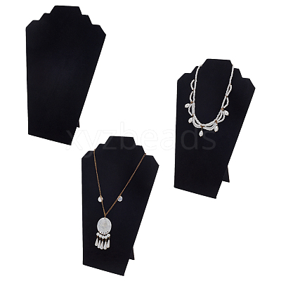 Velvet with Paperboard Necklace Bust Display Stands NDIS-WH0017-05A-1
