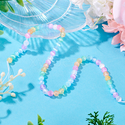 1 Strand Natural Selenite Dyed Beads Strands G-TA0002-89-1
