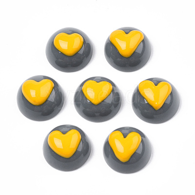 Opaque Resin Enamel Cabochons CRES-N031-014-1