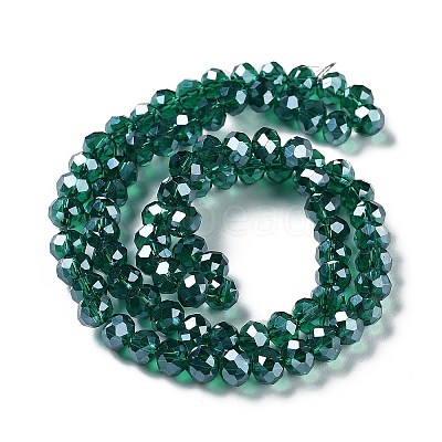 Electroplate Glass Beads Strands EGLA-A034-T6mm-C03-1