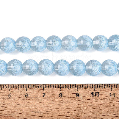 Transparent Half Spray Painted Glass Beads Strands LS-GLAA-Q110-02A-03-1