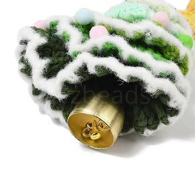 Christmas Tree Wool Cloth Hanging Door Signs HJEW-B009-01-1