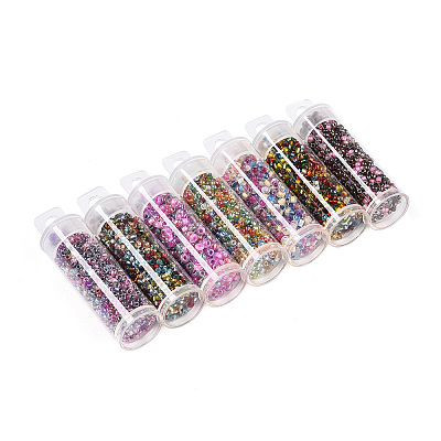 7 Bottles DIY Glass Seed Beads Sets DIY-N006-02G-1