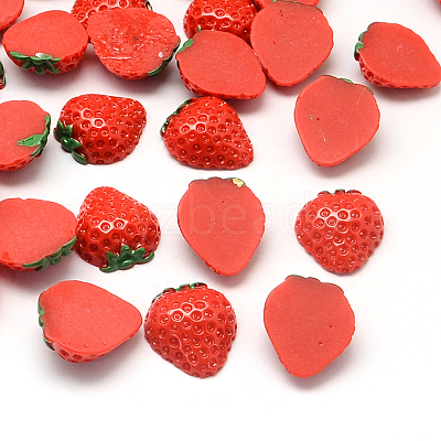Strawberry Resin Decoden Cabochons X-CRES-R183-09-1