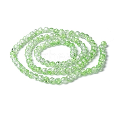 Baking Paint Crackle Glass Bead Strands CCG-S001-8mm-13-1