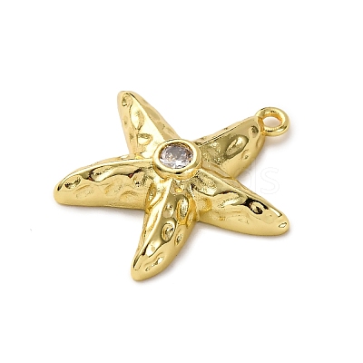 Brass Micro Pave Cubic Zirconia Pendants KK-C119-20B-G-1