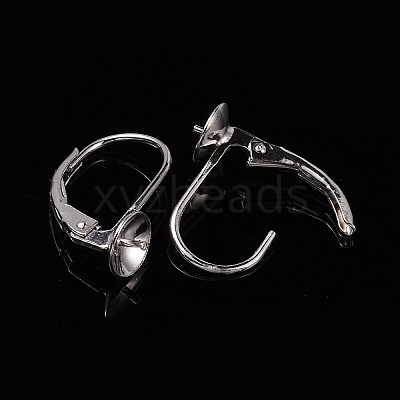 Anti-Tarnish Rhodium Plated 925 Sterling Silver Leverback Earring Findings STER-I017-084I-P-1