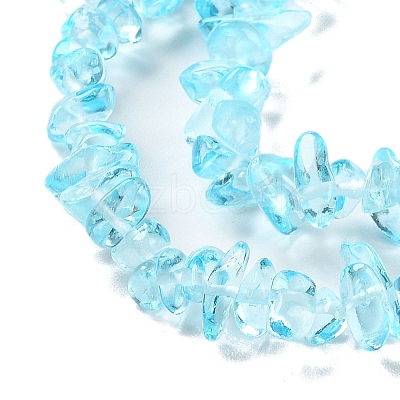 Spray Painted Transparent Glass Beads Strands GLAA-P060-01B-02-1