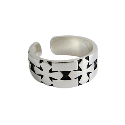 Women's Adjustable Brass Cuff Rings RJEW-BB49432-A-1