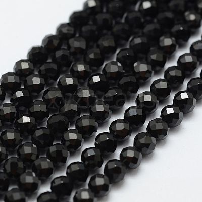 Natural Black Spinel Beads Strands X-G-E366-07-2mm-1