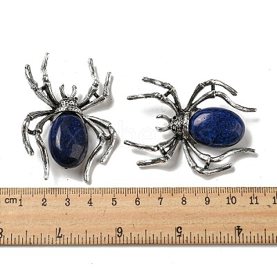 Dual-use Items Alloy Pave Jet Rhinestone Spider Brooch JEWB-C026-07E-AS-1