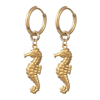 Ocean 304 Stainless Steel Hoop Dangle Earrings for Women EJEW-JE07267-01-1