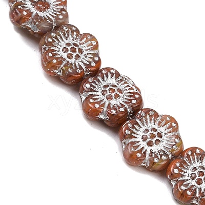Czech Pressed Glass Beads GLAA-I061-32B-1