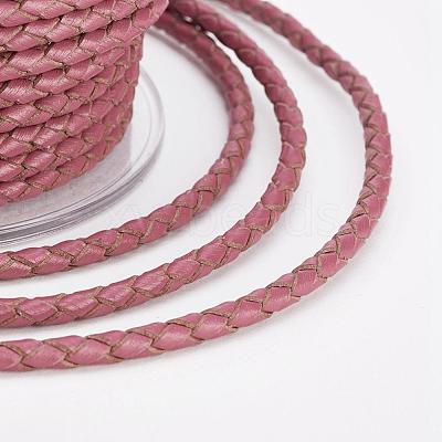 Eco-Friendly Braided Leather Cord OCOR-L035-3mm-E13-1