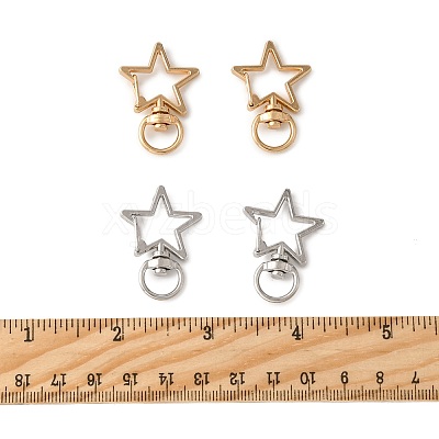40Pcs 2 Colors Alloy Swivel Snap Hook Clasps FIND-FS0004-73C-1