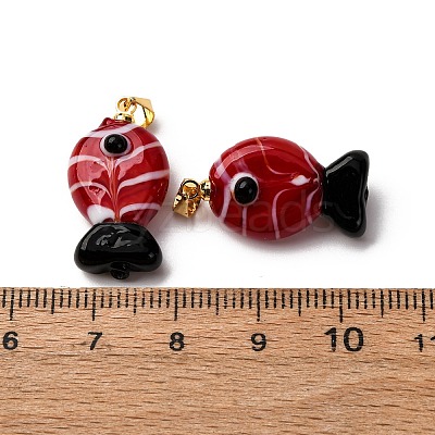 Handmade Lampwork Pendants LAMP-A007-01G-02-01-1