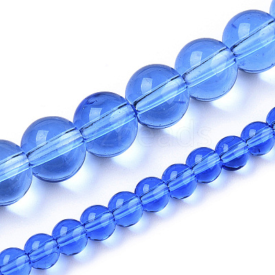 Transparent Glass Beads Strands GLAA-T032-T8mm-04-1