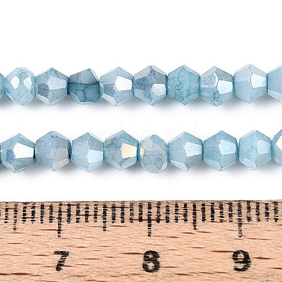Ombre Effect Dyed Glass Beads Strands GLAA-T025-4mm-09G-1
