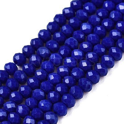 Opaque Solid Color Imitation Jade Glass Beads Strands EGLA-A044-P2mm-D07-1