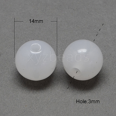 Imitation Jade Acrylic Beads SACR-S188-14mm-11-1