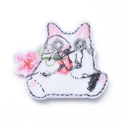 Computerized Embroidery Cloth Iron on/Sew on Patches X-DIY-E025-A05-1