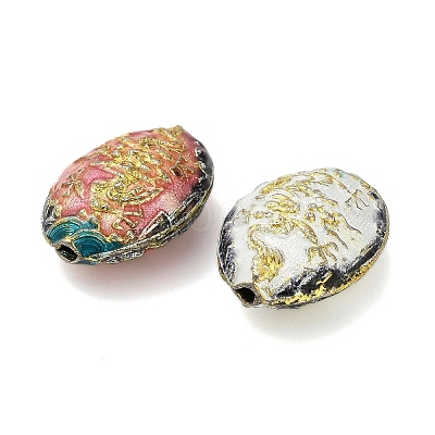 Handmade Cloisonne Beads CLB-Z001-03G-01-1
