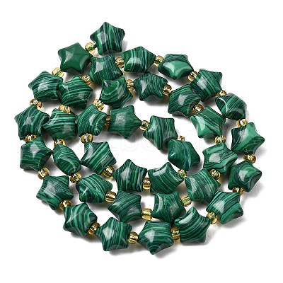 Synthesis Malachite Beads Strands G-Z080-A31-10mm-1