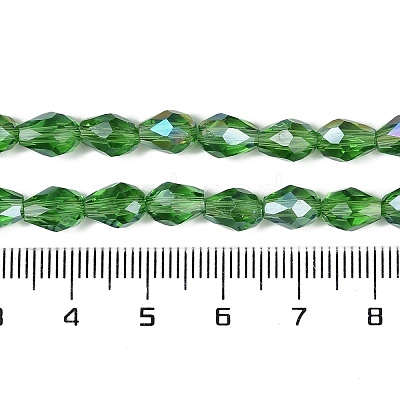 Transparent Electroplate Glass Beads Strands EGLA-N013-T4mm-B14-1