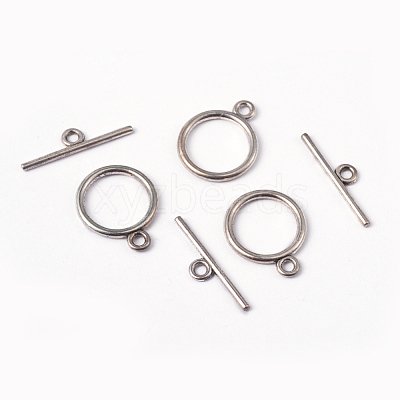 Tibetan Style Toggle Clasps TIBEP-A12208-S-FF-1