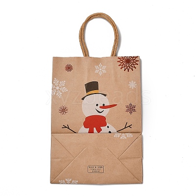 Christmas Theme Hot Stamping Rectangle Paper Bags CARB-F011-02E-1