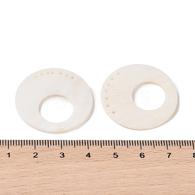 Natural Shell Connector Charms BSHE-H018-13-1