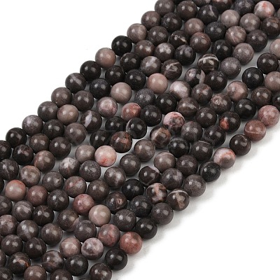 Natural Plum Blossom Jasper Beads Strands LS-G-F591-23-6mm-1