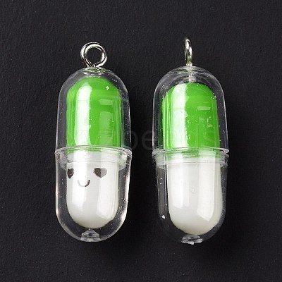 Translucent Plastic Pendants KY-L006-29D-1