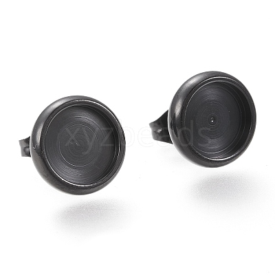 304 Stainless Steel Stud Earring Settings STAS-I162-02C-B-1