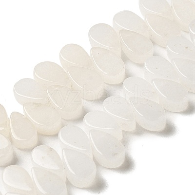 Natural White Jade Beads Strands G-B064-B28-1