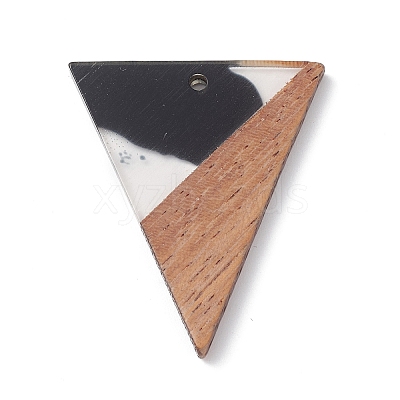 Pearlized Resin & Walnut Wood Pendants WOOD-C016-01H-1