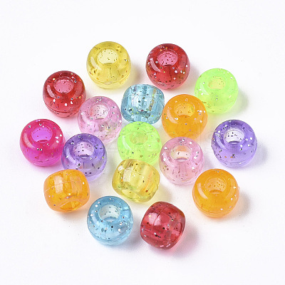 Transparent Acrylic European Beads MACR-N008-14-1